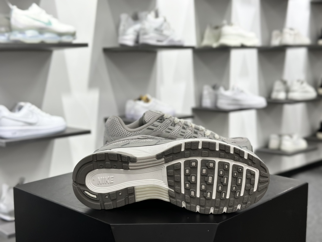 耐克Nike P-6000 Premium”Flat Pewter Light Iron ”系列低帮复古老爹风休闲运动舒适慢跑鞋 “岩石灰铁灰”FN6837-012