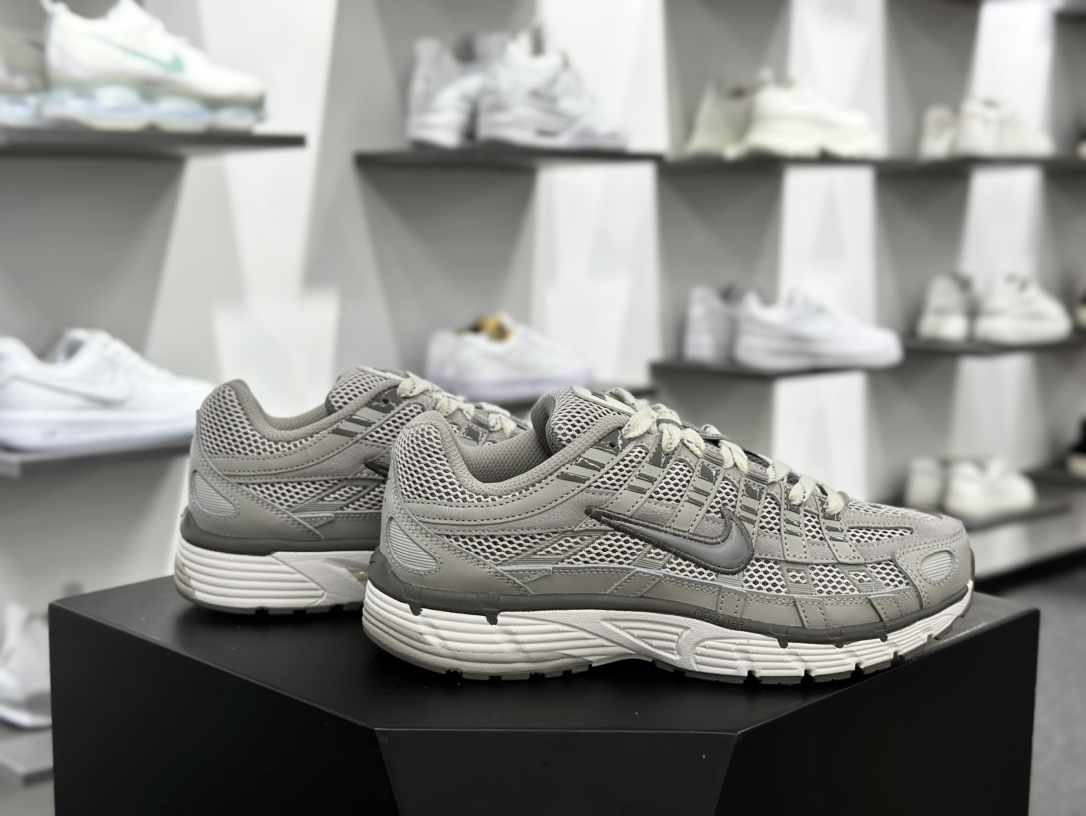 耐克Nike P-6000 Premium”Flat Pewter Light Iron ”系列低帮复古老爹风休闲运动舒适慢跑鞋 “岩石灰铁灰”FN6837-012