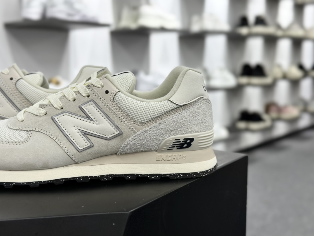 NB新百伦New Balance ML574系列低帮经典复古休闲运动慢跑鞋“麂皮米白”U574LS2