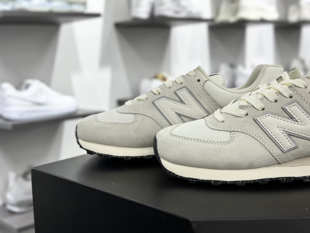 NB新百伦New Balance ML574系列低帮经典复古休闲运动慢跑鞋“麂皮米白”U574LS2