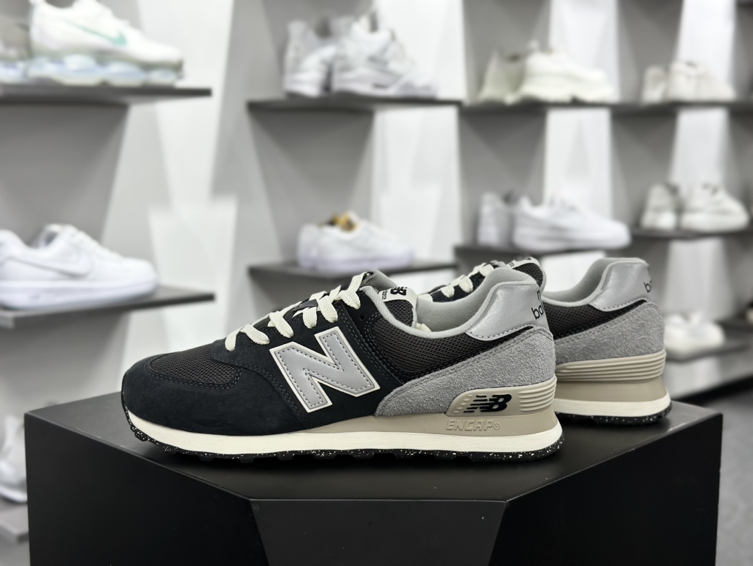 NB新百伦New Balance ML574系列低帮经典复古休闲运动慢跑鞋“麂皮煤黑元祖灰”U574GM2