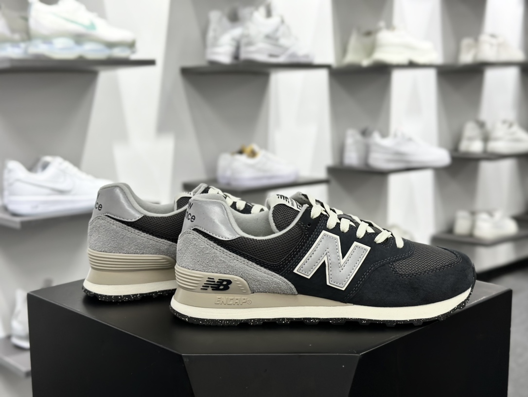 NB新百伦New Balance ML574系列低帮经典复古休闲运动慢跑鞋“麂皮煤黑元祖灰”U574GM2