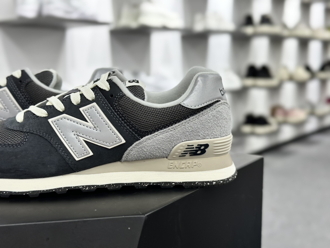 NB新百伦New Balance ML574系列低帮经典复古休闲运动慢跑鞋“麂皮煤黑元祖灰”U574GM2