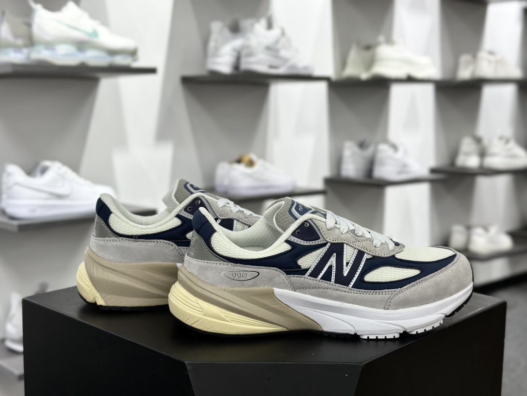 NB新百伦New Balance Made in USA 990v6”Moon Mist”六代系列美产血统跑步鞋“元祖灰海军蓝氧化”U990TC6