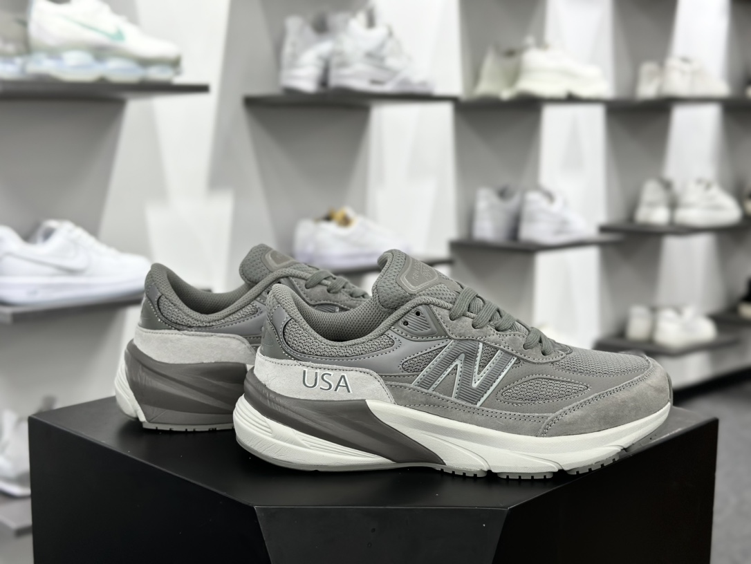 NB新百伦New Balance Made in USA 990v6”Moon Mist”六代系列老爹风休闲运动跑步鞋“深灰反光银USA”M990WT6