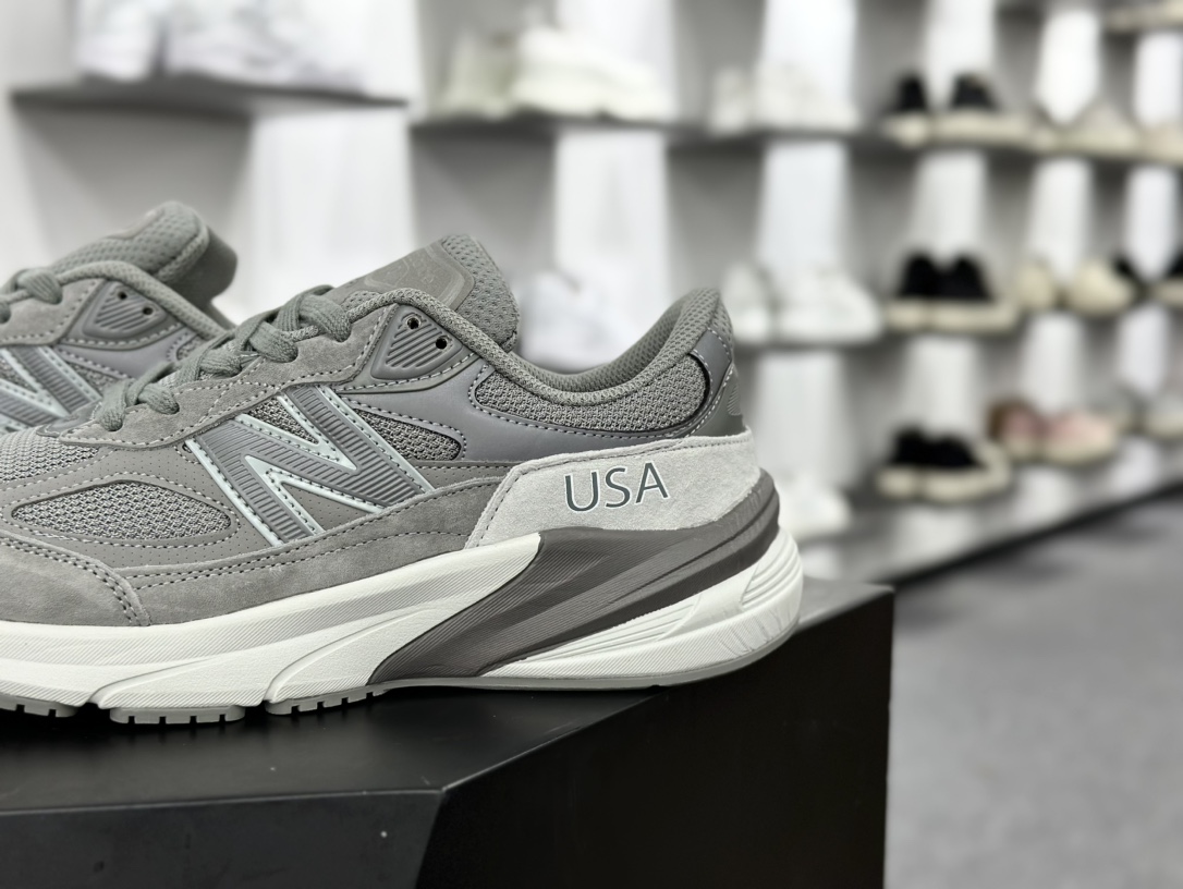 NB新百伦New Balance Made in USA 990v6”Moon Mist”六代系列老爹风休闲运动跑步鞋“深灰反光银USA”M990WT6