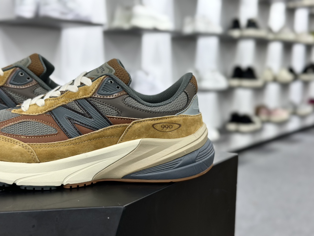 WTAPS x NB新百伦New Balance Made in USA 990v6”Moon Mist”六代系列跑步鞋“联名深棕灰”M990CH6