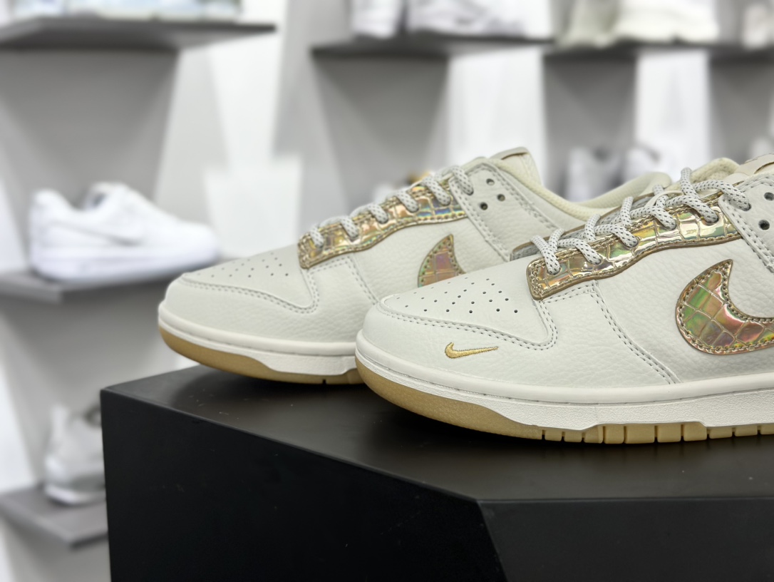 CLOT x Nike By You SB Dunk Low Retro SP扣篮系列低帮滑板板鞋“CLOT联名米白炫彩金钩子”JH8310-948