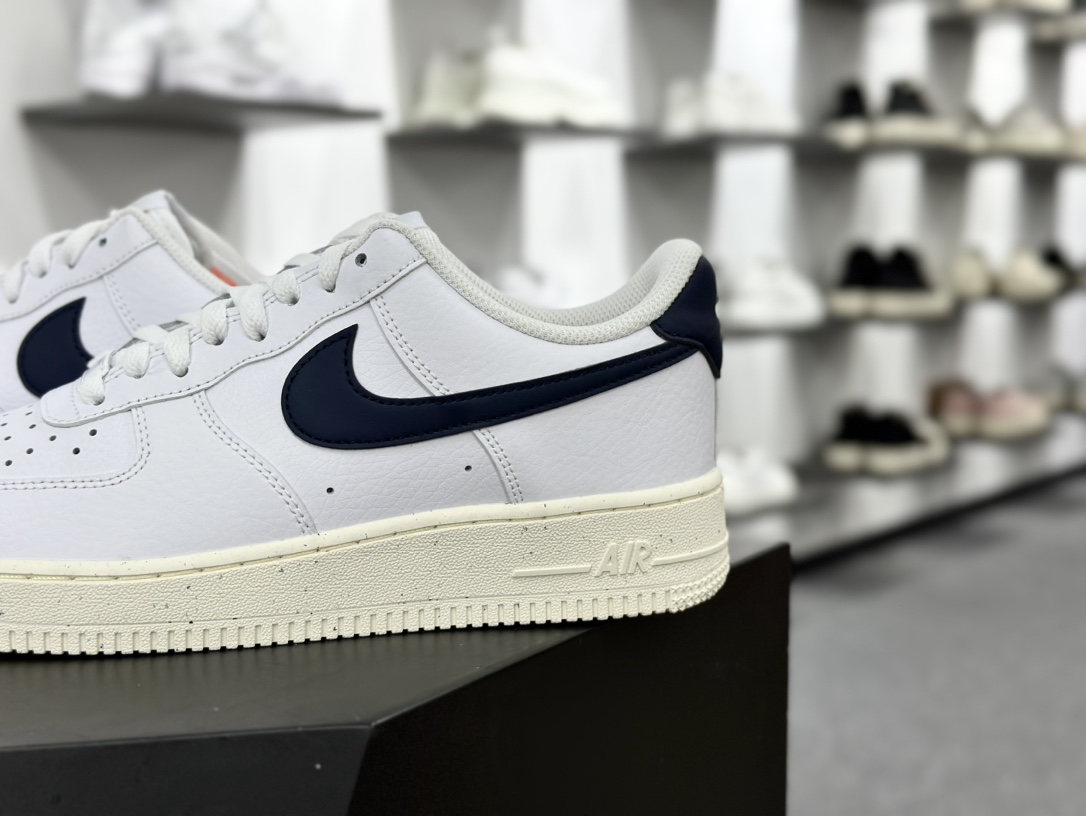 耐克Nike Air Force 1’07 Low Next Nature”Olympic”空军一号低帮板鞋“皮革白金藏蓝金牌冠军”FZ6768-100