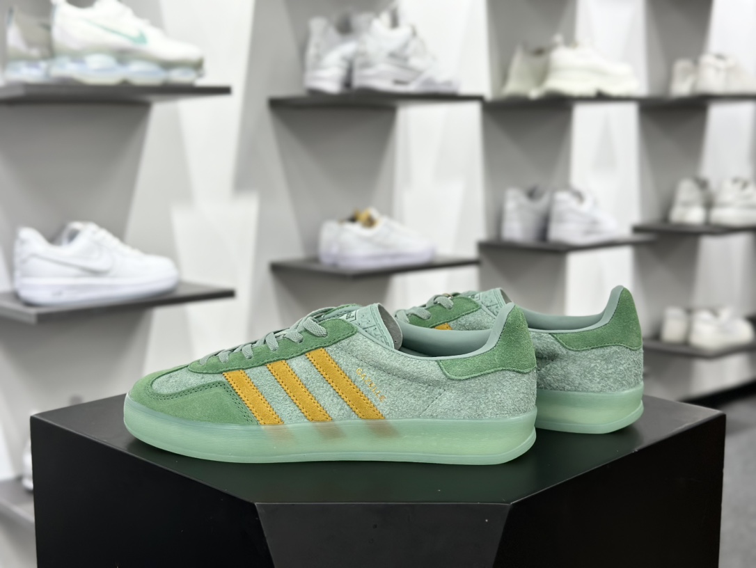 阿迪达斯Adidas Gazelle Indoor Trainers 羚羊内训系列低帮板鞋“西瓜绿薄荷果冻底”IG6783