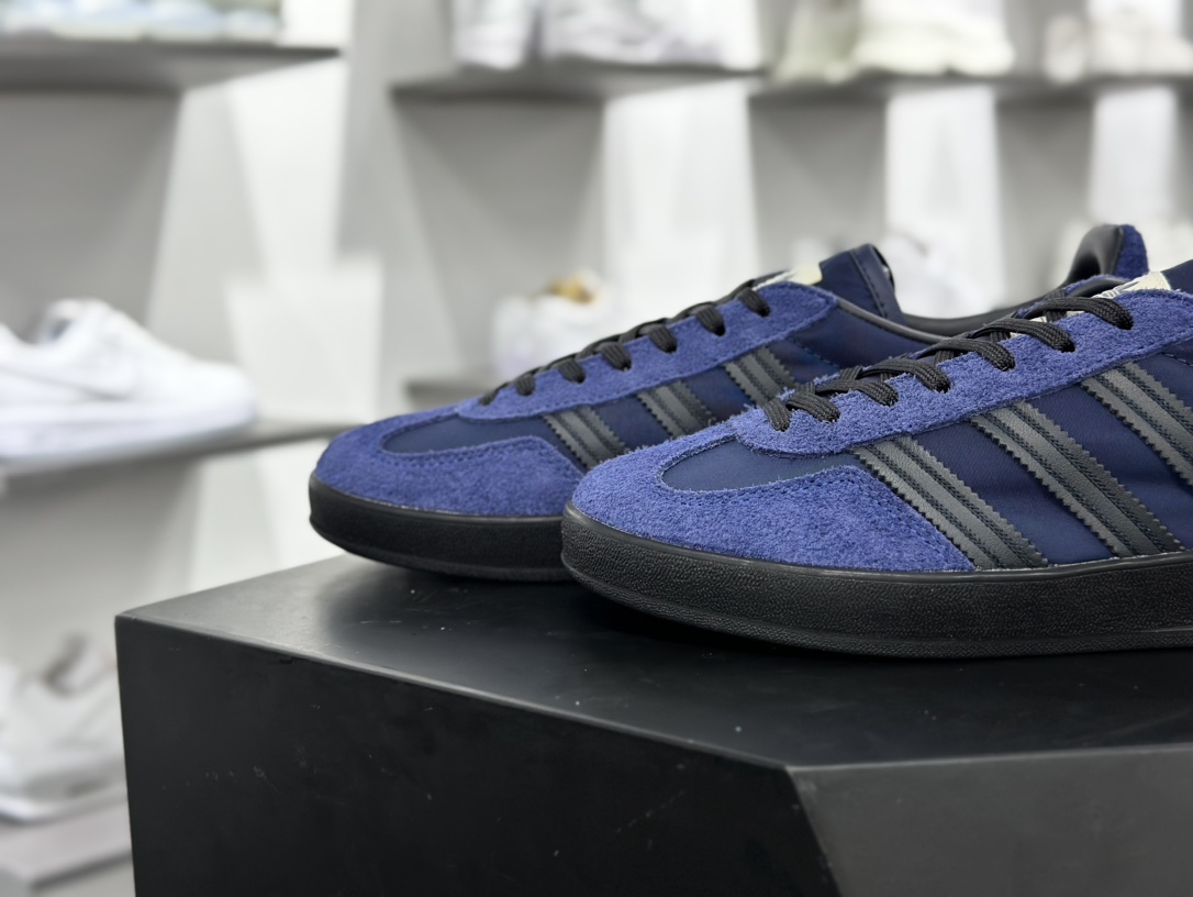 Hikari Shibata x Adidas Gazelle Indoor Trainers”Night Indigo”羚羊内训板鞋“联名靛蓝黑蓝莓生胶底”IH9986