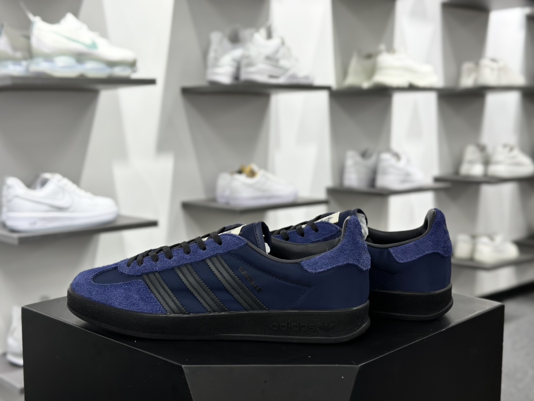 Hikari Shibata x Adidas Gazelle Indoor Trainers”Night Indigo”羚羊内训板鞋“联名靛蓝黑蓝莓生胶底”IH9986