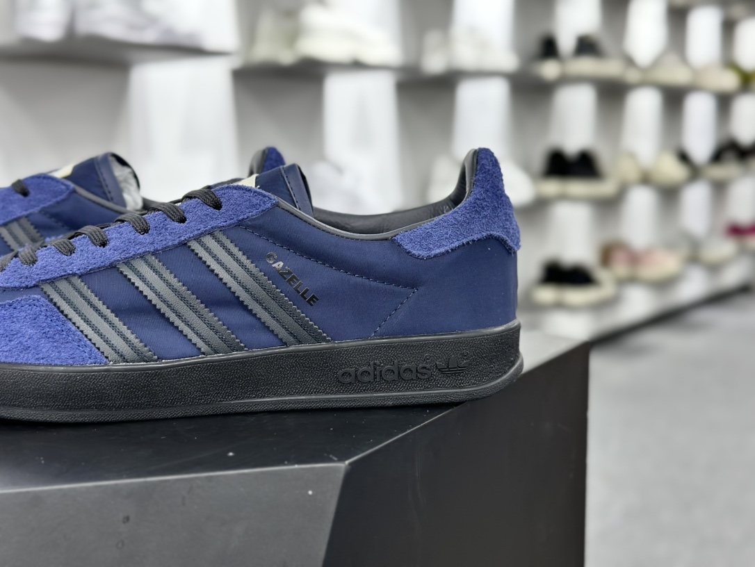 Hikari Shibata x Adidas Gazelle Indoor Trainers”Night Indigo”羚羊内训板鞋“联名靛蓝黑蓝莓生胶底”IH9986