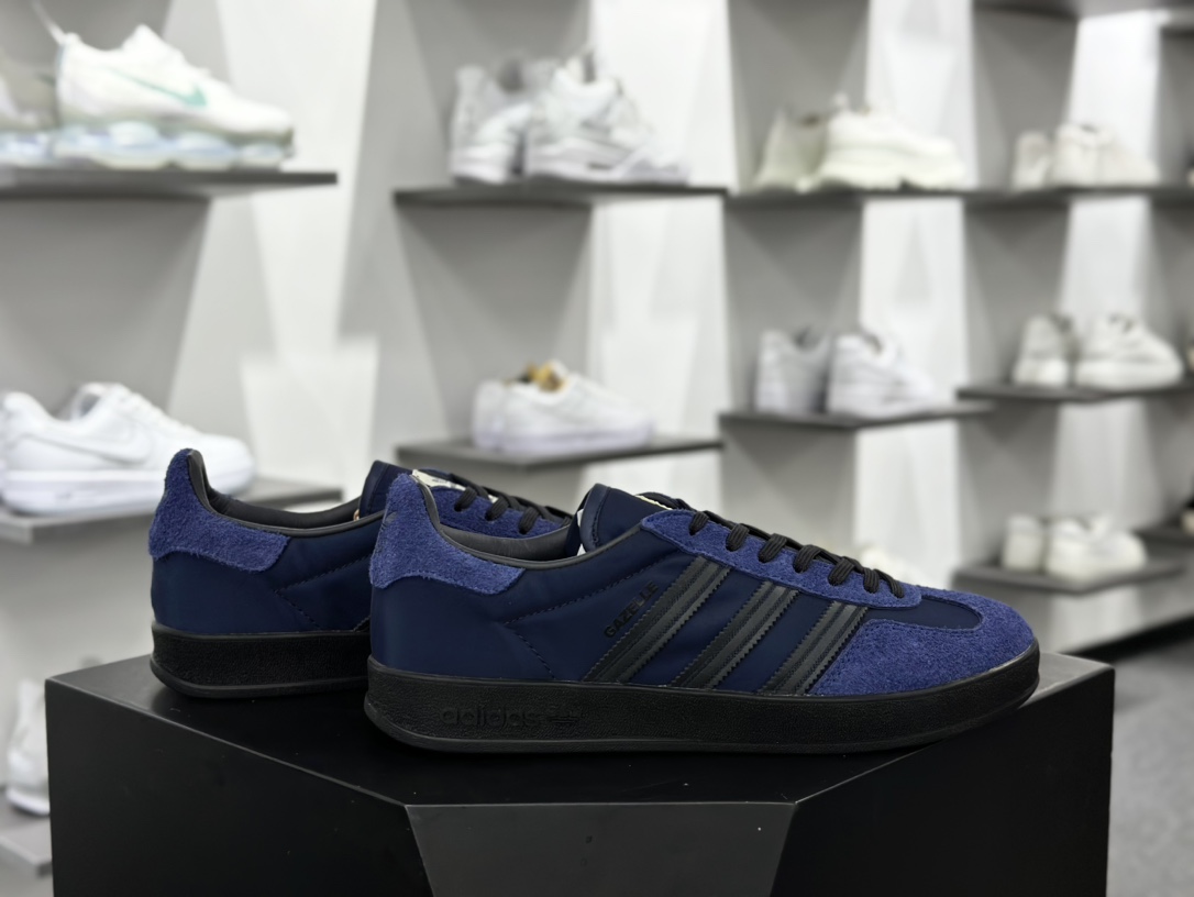 Hikari Shibata x Adidas Gazelle Indoor Trainers”Night Indigo”羚羊内训板鞋“联名靛蓝黑蓝莓生胶底”IH9986