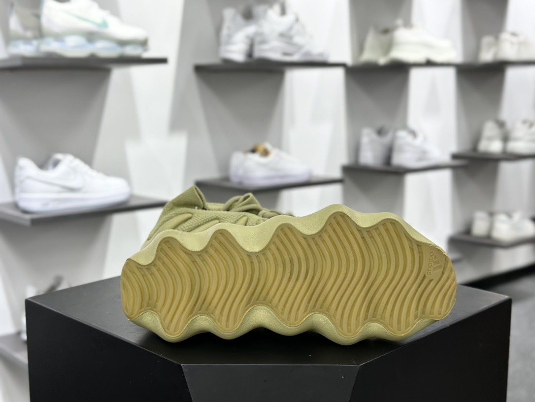 侃爷Kanye West x Adidas Yeezy 450”Stone Flax”八爪袜套式慢跑鞋“橄榄绿抹茶绿”GY4110