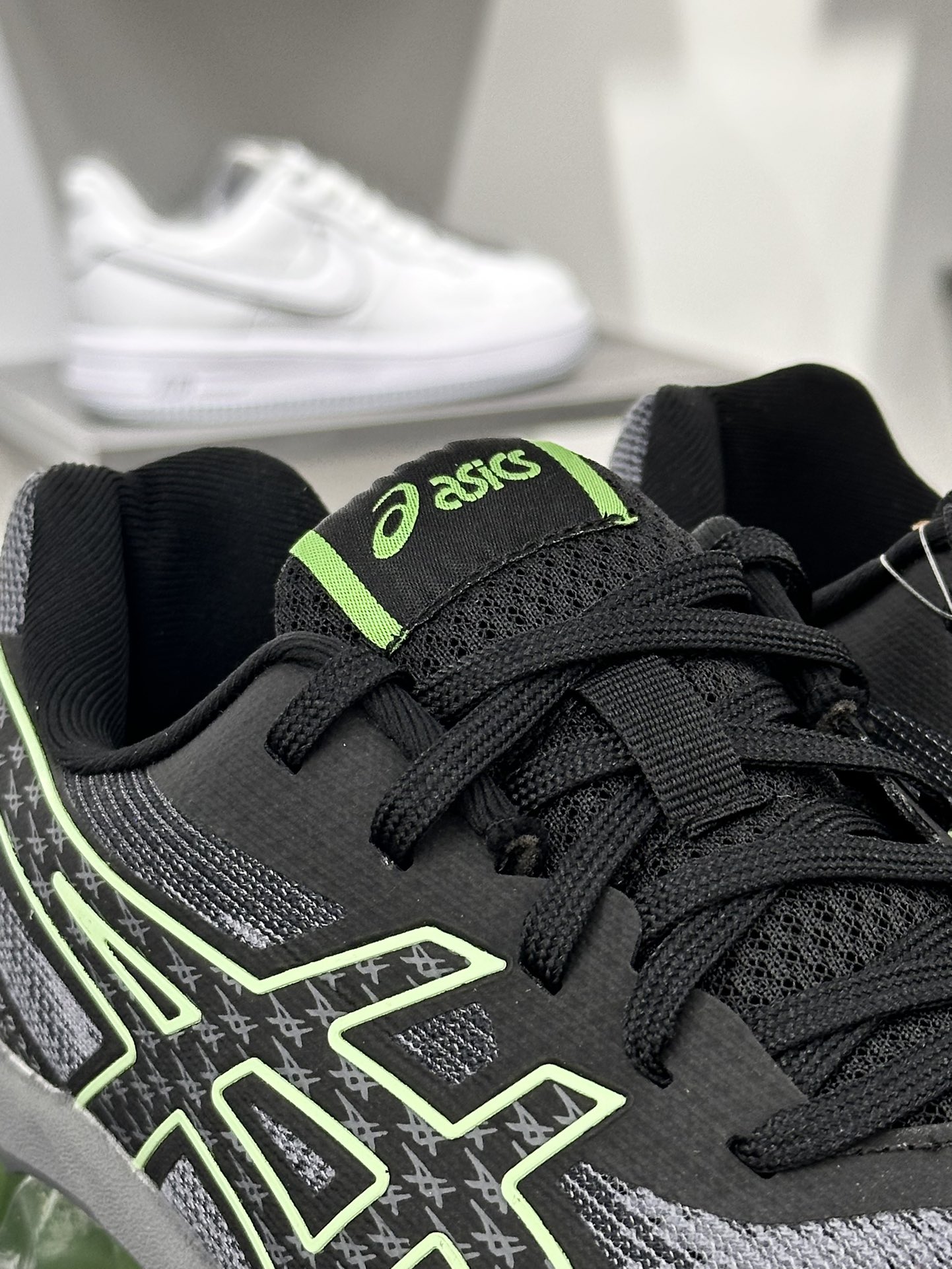 亚瑟士/ASICS Gel-Quantum 180 VII”Black/Bright Lime”量子跑步鞋“黑灰荧光绿”1201A880-001