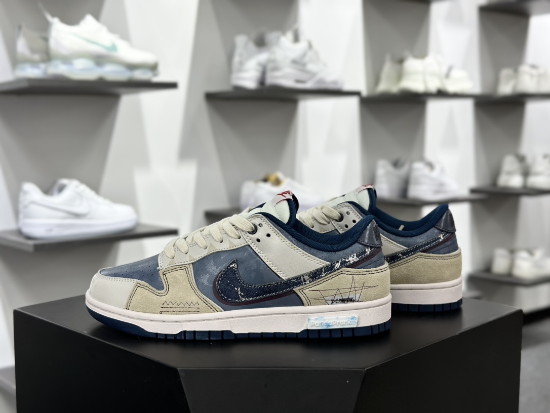 耐克Nike SB Dunk Low”Drain The Pond To Fish”扣篮板鞋“灰蓝棕竭泽而渔”DD1391-400