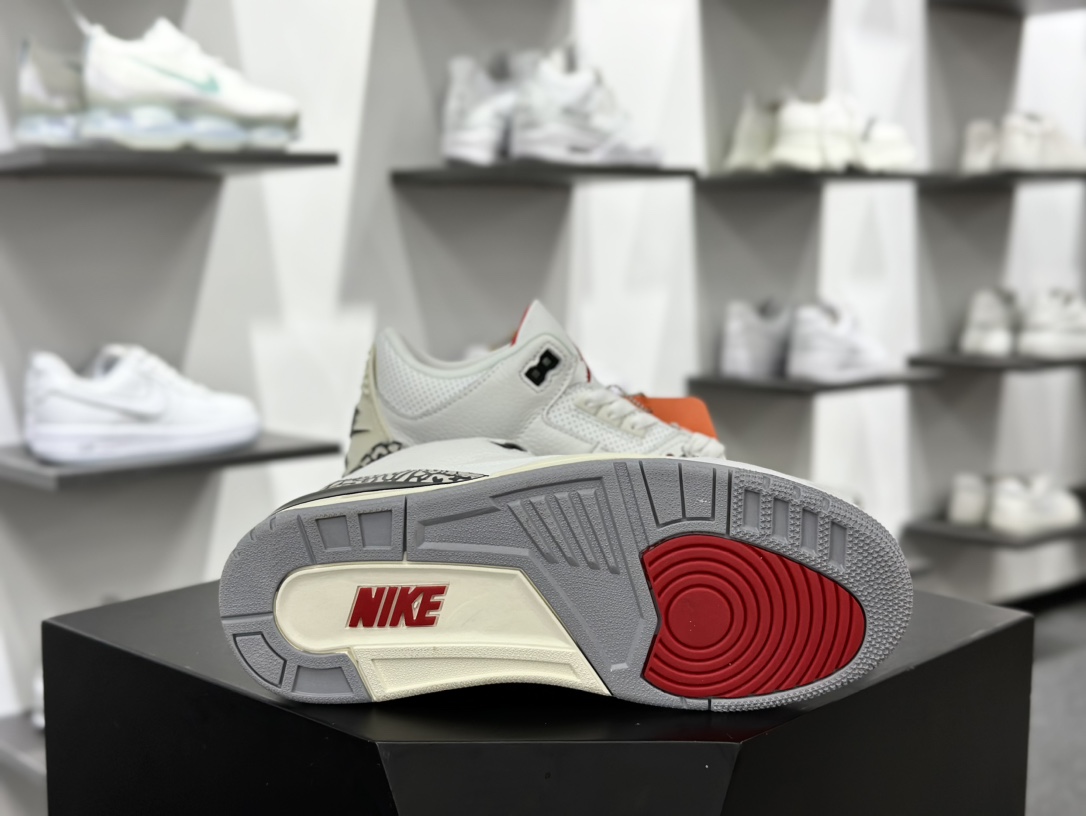 耐克Nike Air Jordan 3 Retro”White Cement Reimagined”迈克尔·乔丹AJ3代中帮篮球鞋“白水泥爆裂纹氧化黄”DN3707-100