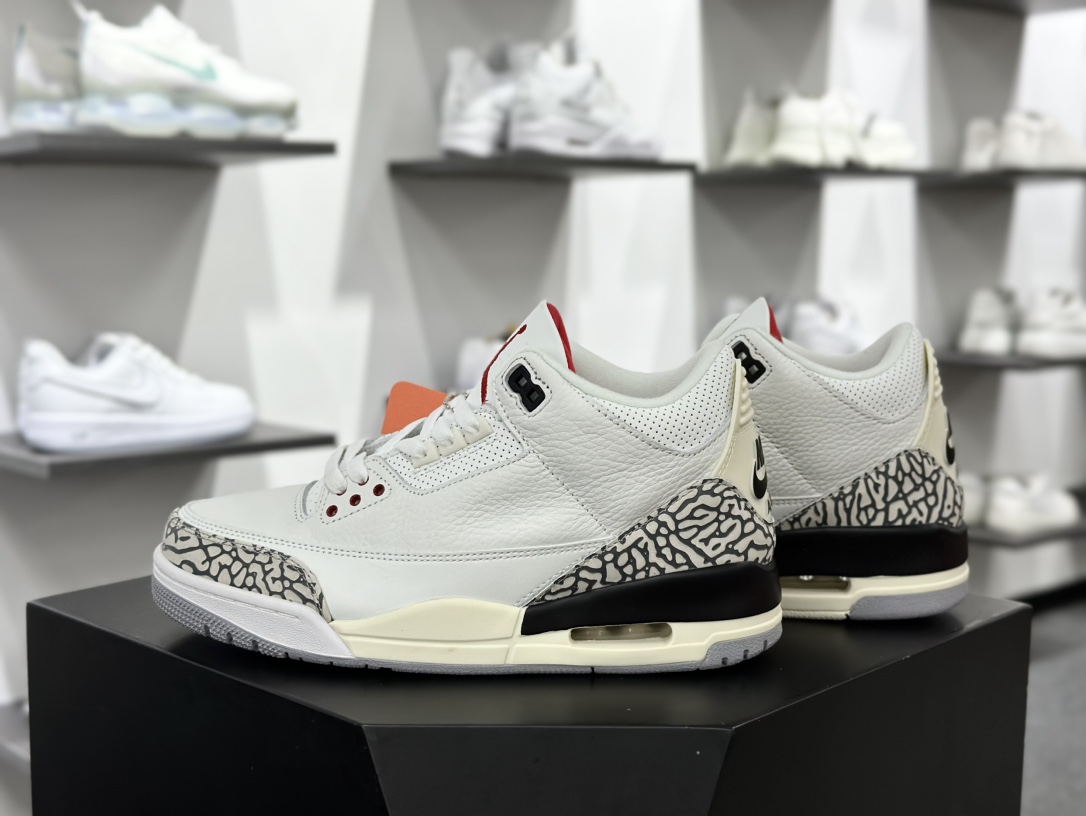 耐克Nike Air Jordan 3 Retro”White Cement Reimagined”迈克尔·乔丹AJ3代中帮篮球鞋“白水泥爆裂纹氧化黄”DN3707-100