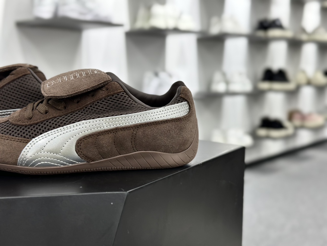 Open YY x Puma Speedca”Prairie Tan Matte Silver”极速赛车鞋“翻毛可可棕银”397397-04