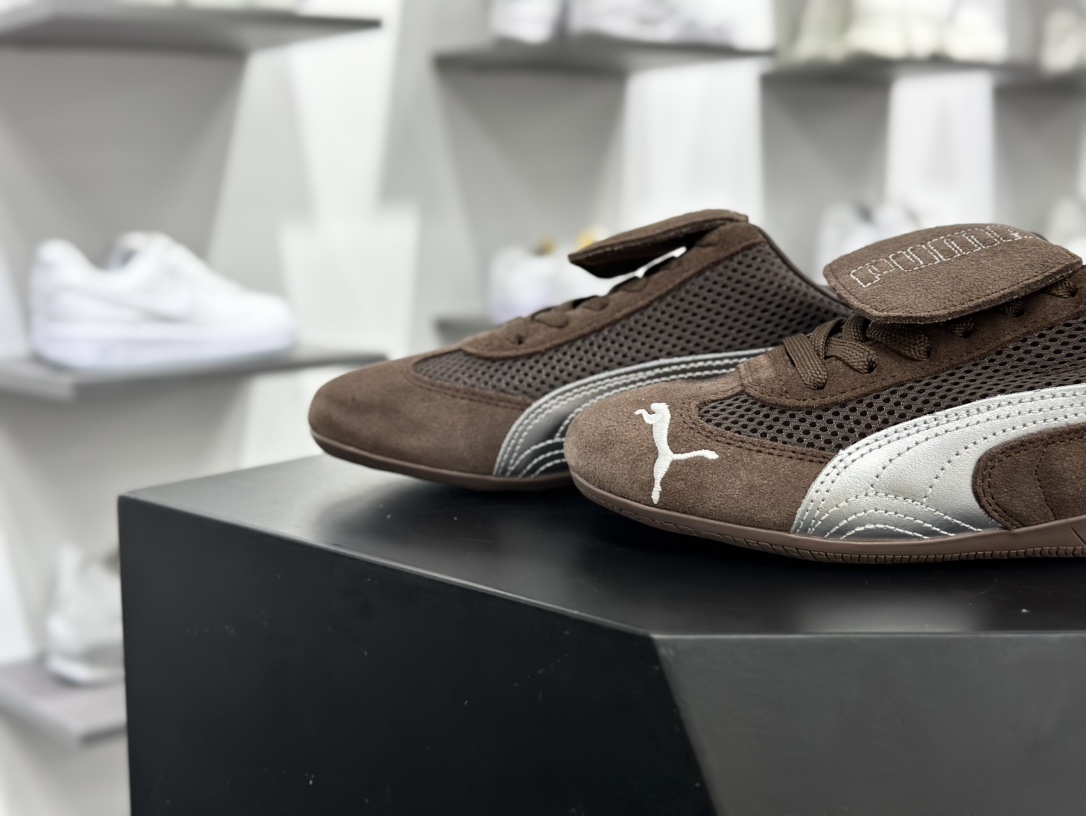 Open YY x Puma Speedca”Prairie Tan Matte Silver”极速赛车鞋“翻毛可可棕银”397397-04