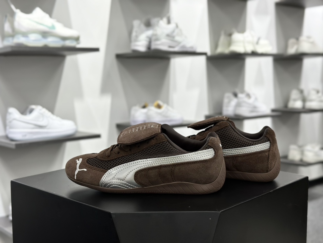 Open YY x Puma Speedca”Prairie Tan Matte Silver”极速赛车鞋“翻毛可可棕银”397397-04