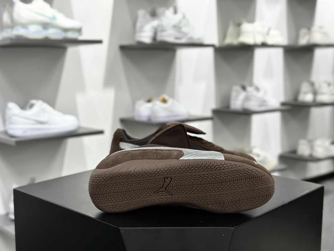 Open YY x Puma Speedca”Prairie Tan Matte Silver”极速赛车鞋“翻毛可可棕银”397397-04