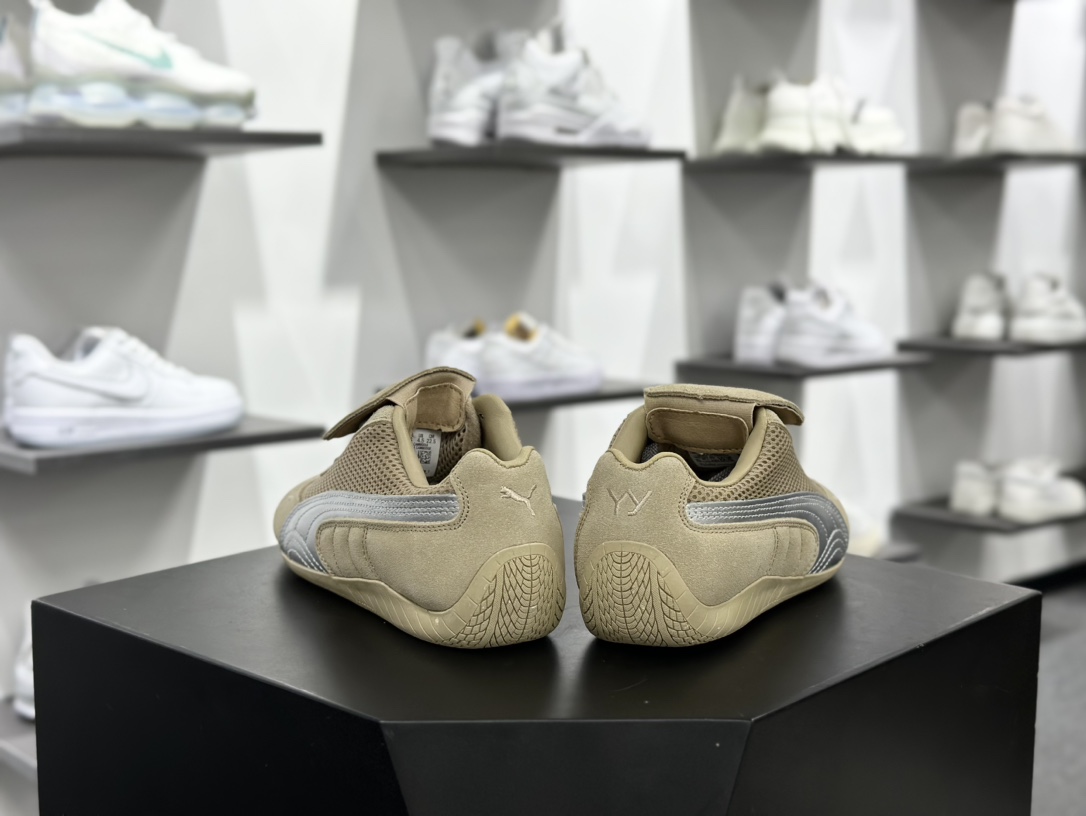 Open YY x Puma Speedca”Prairie Tan Matte Silver”极速赛车赛车鞋“翻毛沙土棕银”397397-02