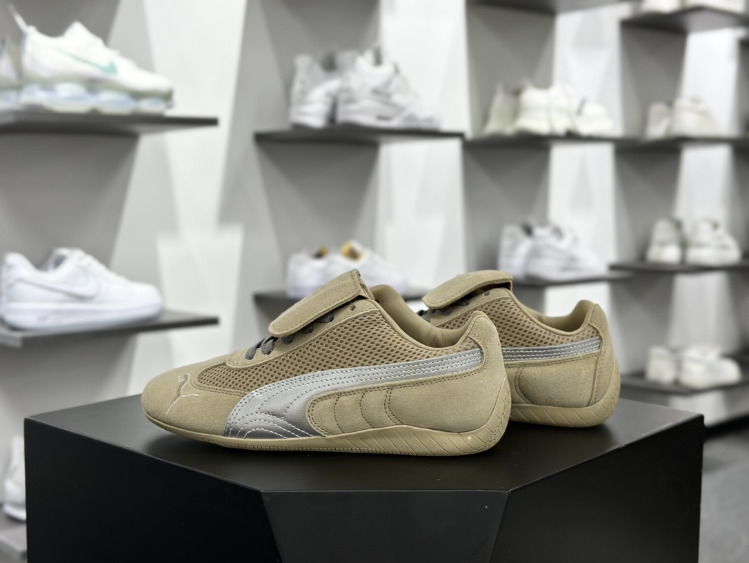 Open YY x Puma Speedca”Prairie Tan Matte Silver”极速赛车赛车鞋“翻毛沙土棕银”397397-02