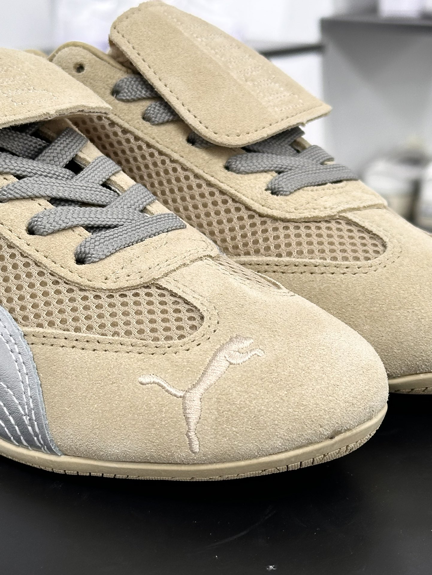 Open YY x Puma Speedca”Prairie Tan Matte Silver”极速赛车赛车鞋“翻毛沙土棕银”397397-02