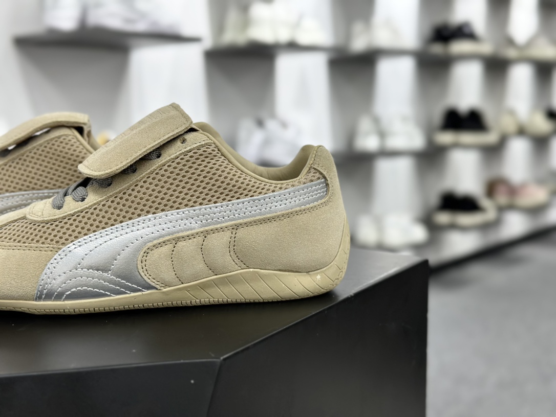 Open YY x Puma Speedca”Prairie Tan Matte Silver”极速赛车赛车鞋“翻毛沙土棕银”397397-02