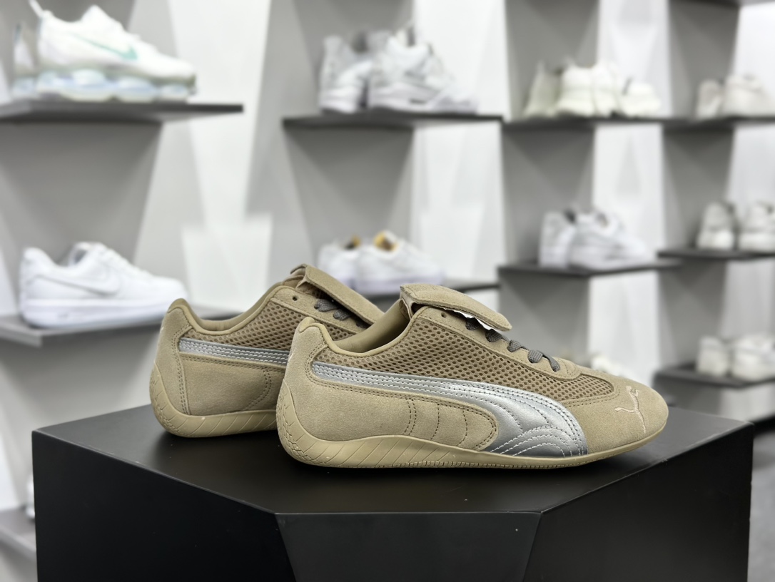 Open YY x Puma Speedca”Prairie Tan Matte Silver”极速赛车赛车鞋“翻毛沙土棕银”397397-02