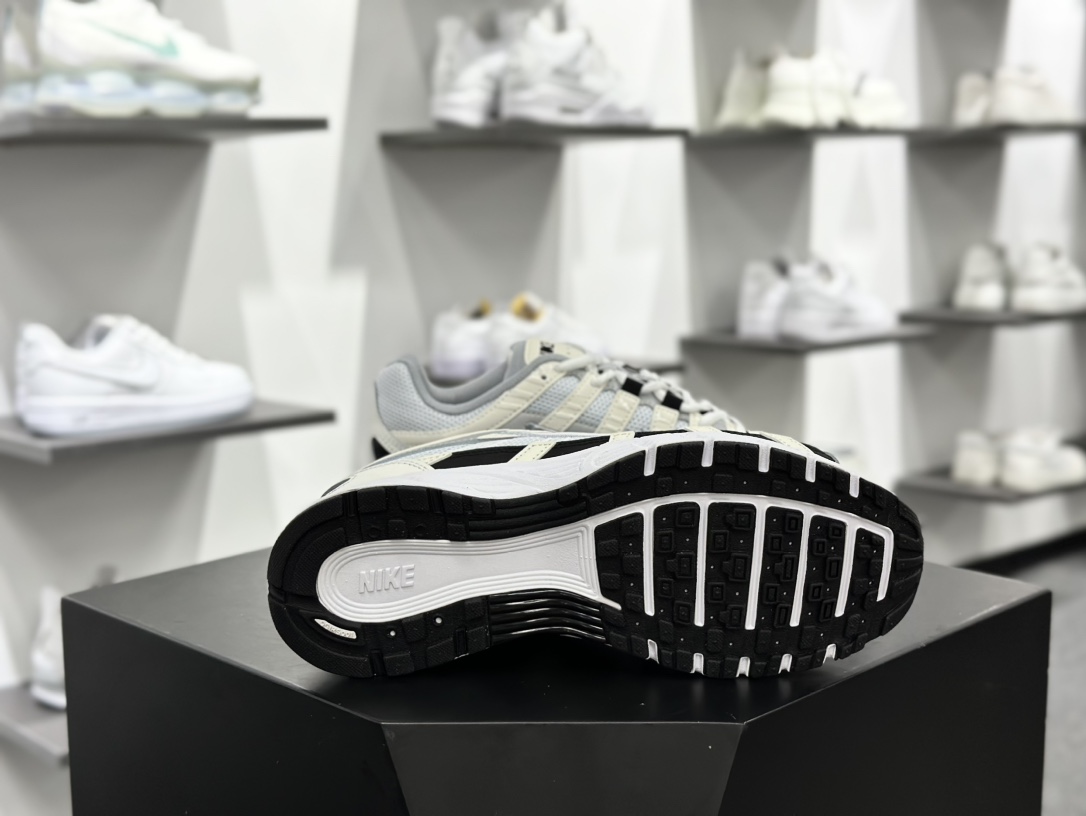 耐克Nike P-6000 Premium”Sail/Wolf Grey”系列低帮慢跑鞋“帆白黑灰”CD6404-101