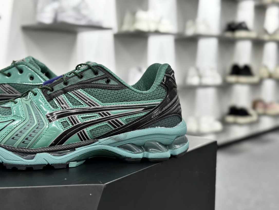 UNAFFECTED x ASICS Gel Kayano 14 ”Infinite Wonders Pack”轻量缓震休闲运动跑步鞋“联名拼接墨绿黑”1201A922-300