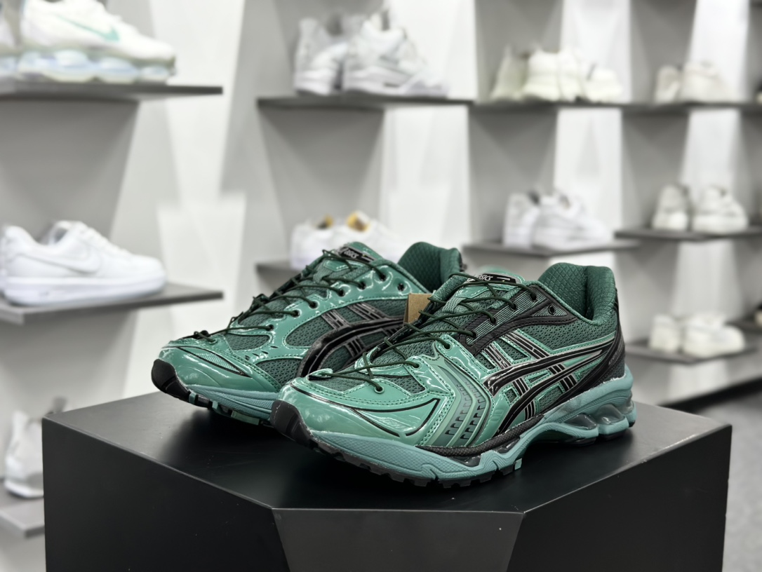 UNAFFECTED x ASICS Gel Kayano 14 ”Infinite Wonders Pack”轻量缓震休闲运动跑步鞋“联名拼接墨绿黑”1201A922-300