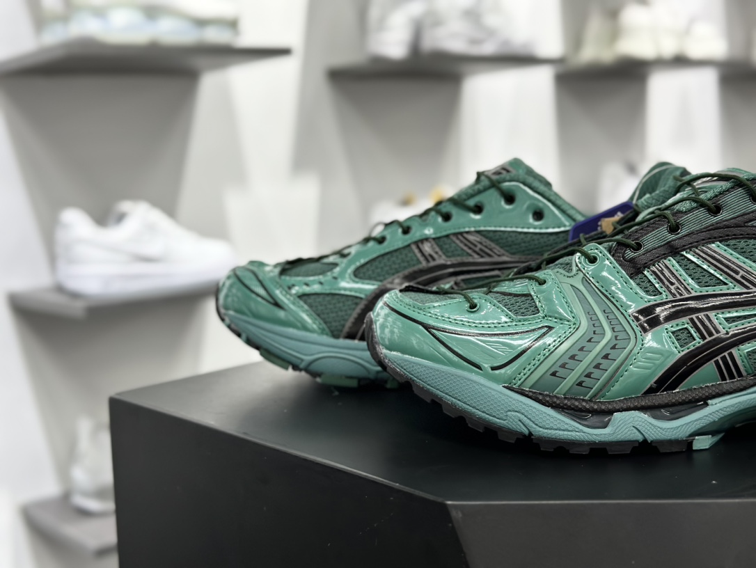 UNAFFECTED x ASICS Gel Kayano 14 ”Infinite Wonders Pack”轻量缓震休闲运动跑步鞋“联名拼接墨绿黑”1201A922-300