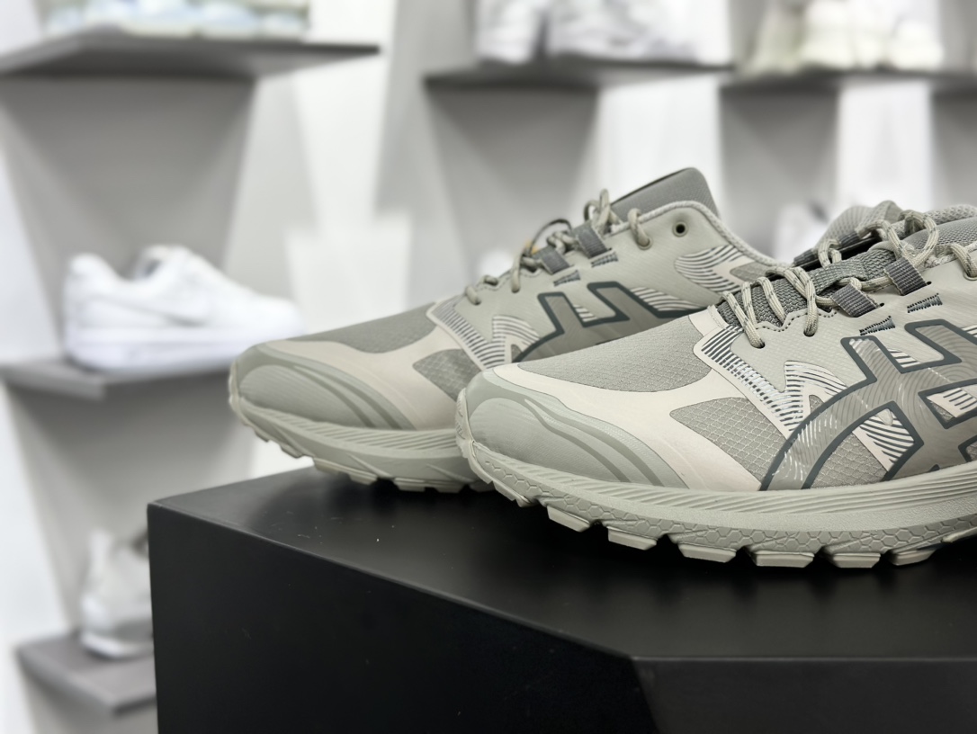 亚瑟士/Asics Gel-Terrain”Seal Grey”全地形系列低帮轻量跑步鞋“米灰绿”1203A342-020