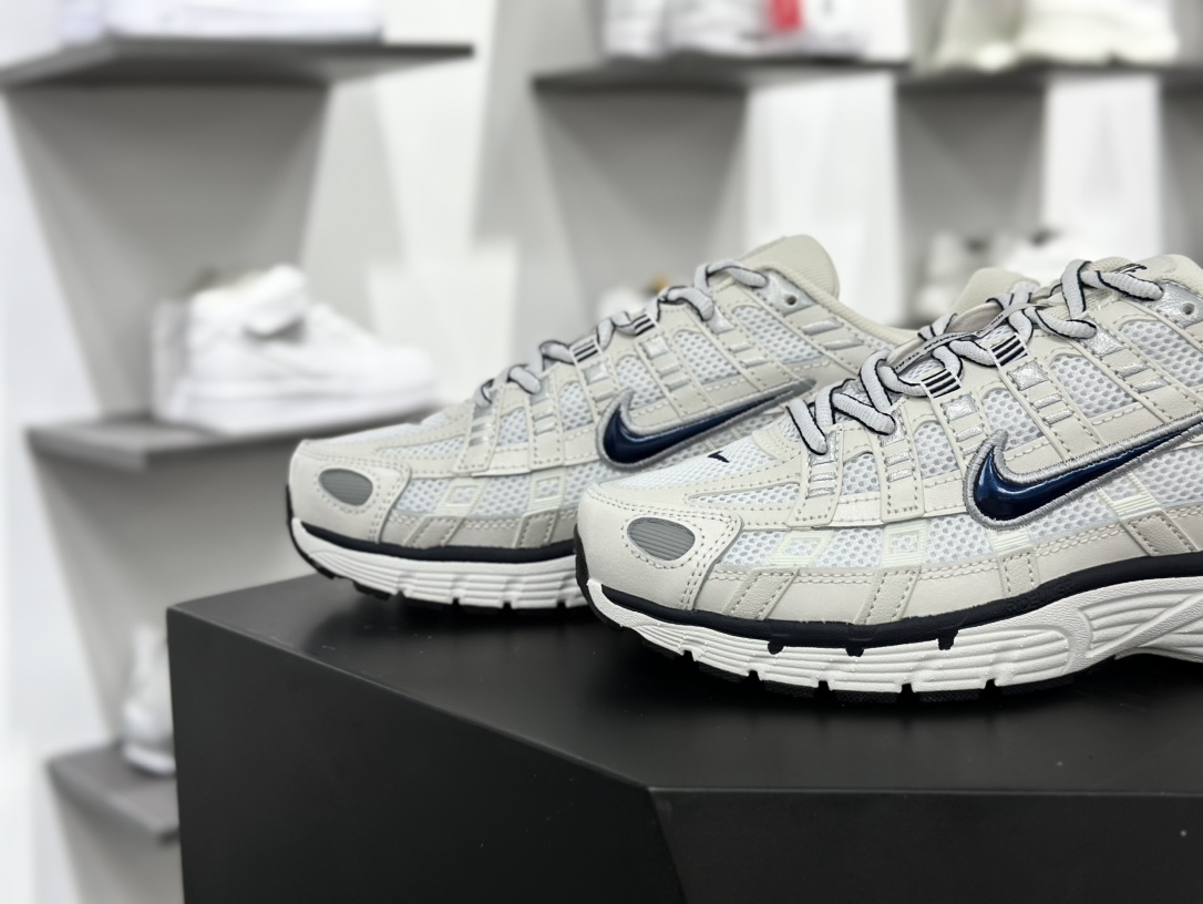 耐克Nike P-6000 Premium”Sail/Wolf Grey”系列低帮慢跑鞋 CD6404-018