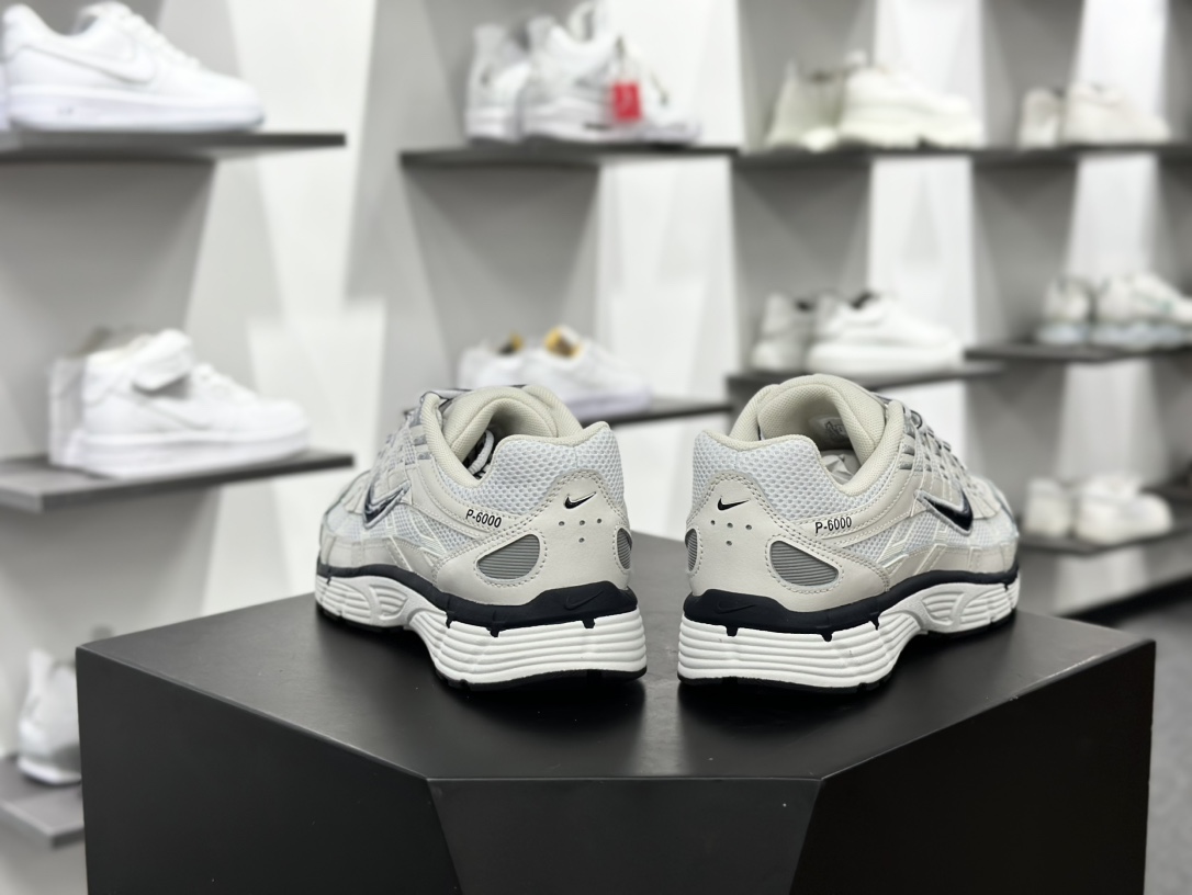 耐克Nike P-6000 Premium”Sail/Wolf Grey”系列低帮慢跑鞋 CD6404-018