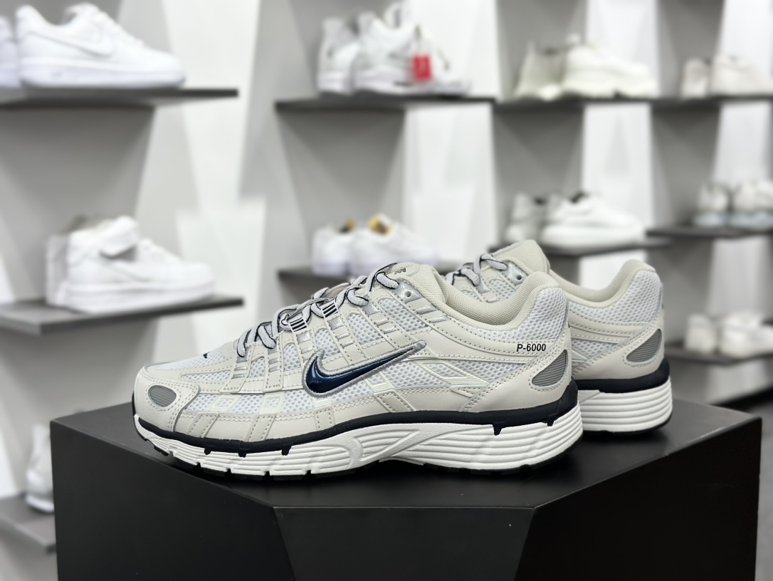 耐克Nike P-6000 Premium”Sail/Wolf Grey”系列低帮慢跑鞋 CD6404-018