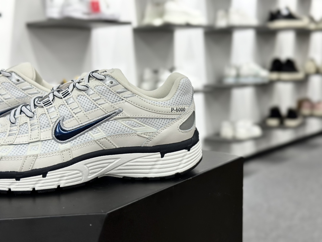 耐克Nike P-6000 Premium”Sail/Wolf Grey”系列低帮慢跑鞋 CD6404-018