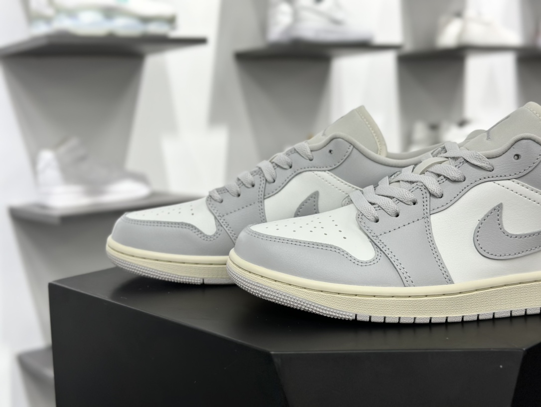 耐克Nike Air Jordan 1 Low”Light Grey/Sail”AJ1乔丹一代篮球鞋“浅灰帆白”DC0774-103