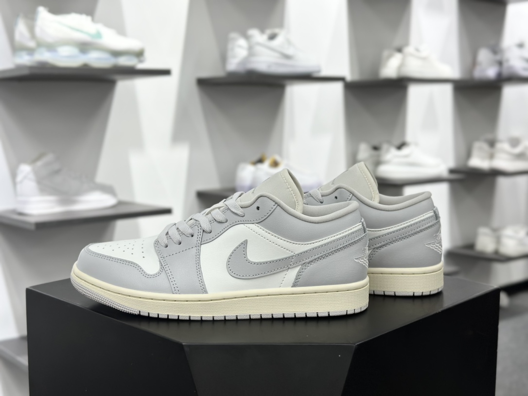 耐克Nike Air Jordan 1 Low”Light Grey/Sail”AJ1乔丹一代篮球鞋“浅灰帆白”DC0774-103