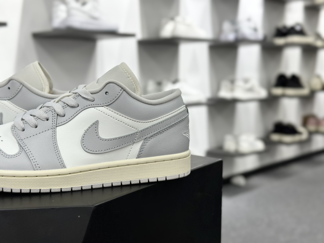 耐克Nike Air Jordan 1 Low”Light Grey/Sail”AJ1乔丹一代篮球鞋“浅灰帆白”DC0774-103