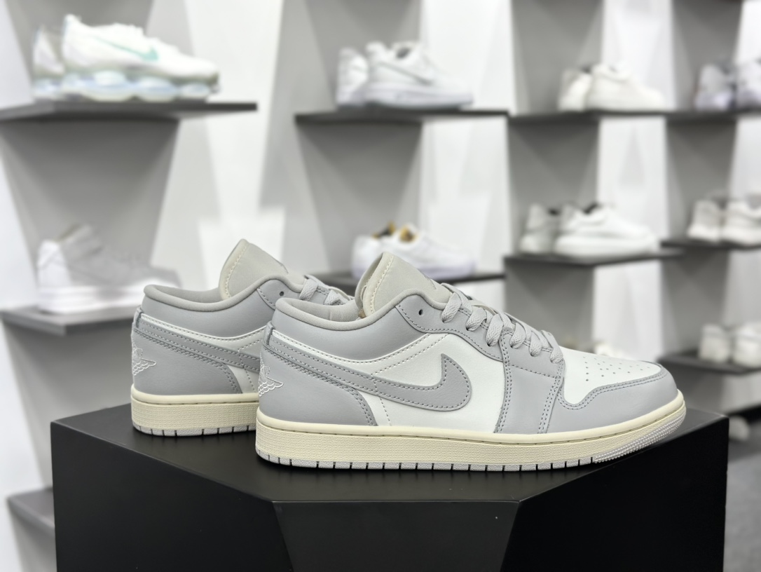 耐克Nike Air Jordan 1 Low”Light Grey/Sail”AJ1乔丹一代篮球鞋“浅灰帆白”DC0774-103