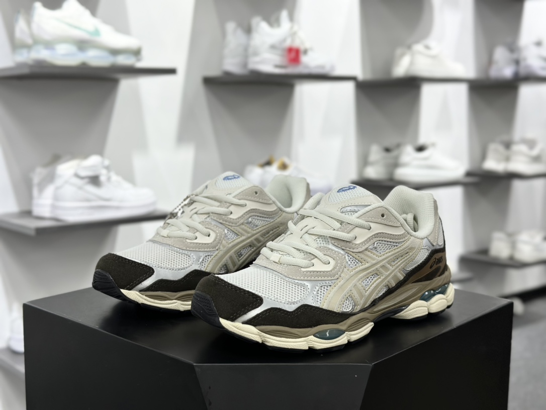 亚瑟士/Asics Gel-NYC 系列低帮复古休闲运动慢跑鞋“奶白摩卡棕”1203A383-103