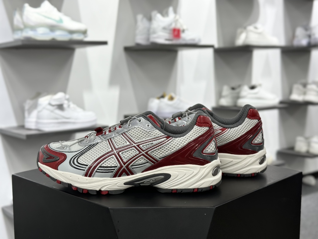 亚瑟士/ASICS Gel-Kahana TR V4系列低帮轻量缓震休闲运动跑步鞋“白米灰银酒红做旧”1203A585-100