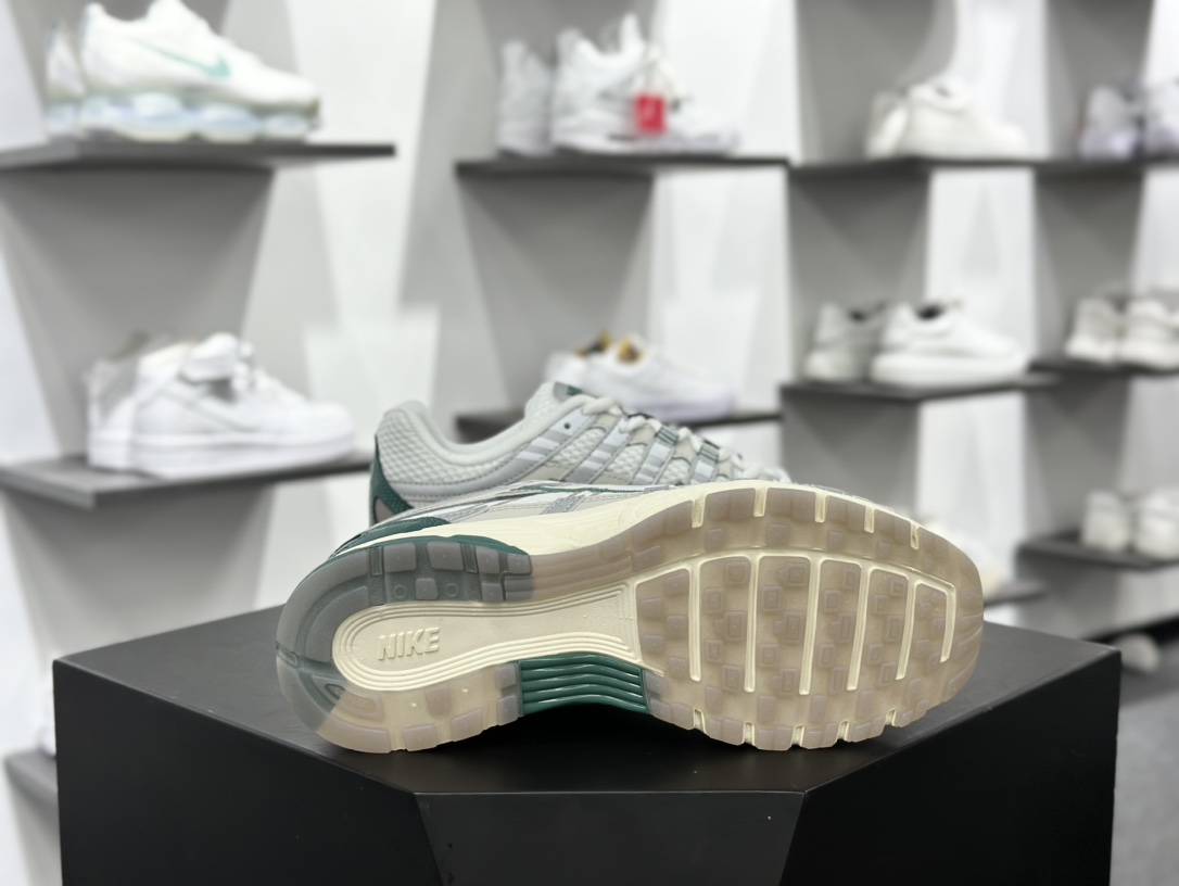 耐克Nike P-6000 Premium”Light Bone Green”系列低帮慢跑鞋“白绿奶油底”HF4308-072