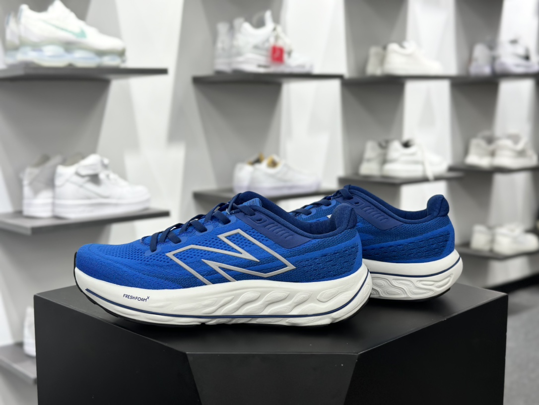 New Balance Fresh Foam X Vongo v6开跑V6系列低帮轻量化慢跑鞋“网织宝蓝银白”MVNGOCB6