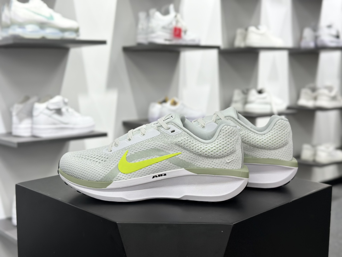 耐克Nike Winflo 11 Low”Sail/Volt”温弗洛11代系列低帮跑步鞋“网织米白荧光绿”FJ9510-102